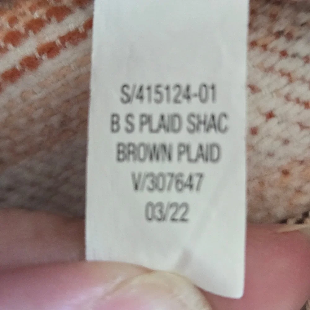 Old Navy‎ Plaid Shacket Kids 0-3 Months Brown Cotton Snap Front Shirt Jacket